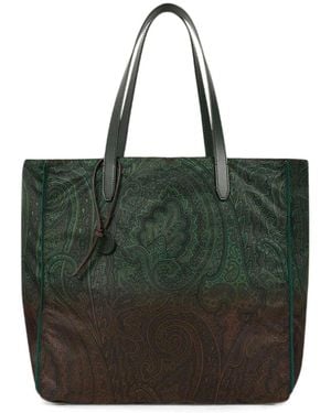 Etro Nylon Shopping Bag - Green