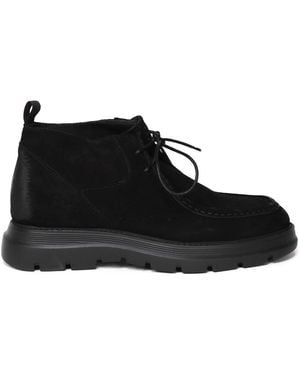 Giuliano Galiano Caviar Suede Ankle Boot - Black