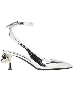 Moschino Sling Back Cuore - White