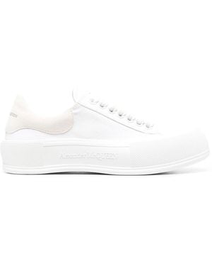 McQueen White Lace-up Skate Trainers