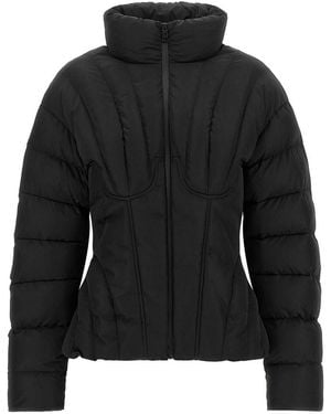 Elisabetta Franchi Bustier Quilted Down Jacket - Black