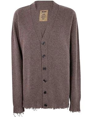 Uma Wang Cashmere Oversized Open-Front Cardigan - Brown