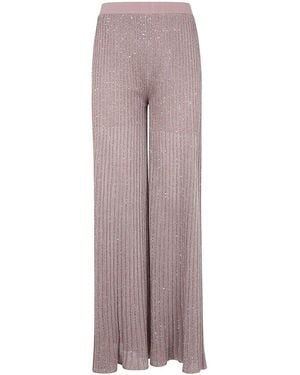 D. EXTERIOR Degrade' Lux Flared Pants - Purple