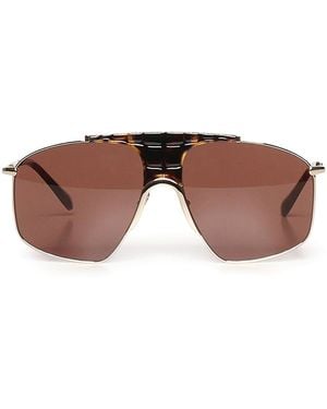 Alaïa Metal Butterfly Sunglasses - Brown