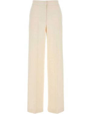 Max Mara Cotton Fleece Pants - White