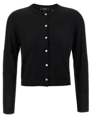 Theory Button-Up Cardigan - Black