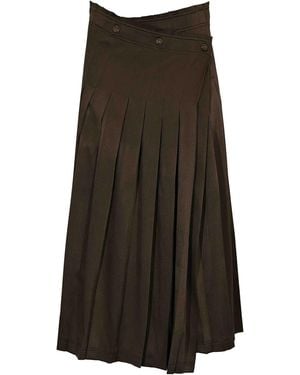 Semicouture Luisa Pleated Skirt - Brown