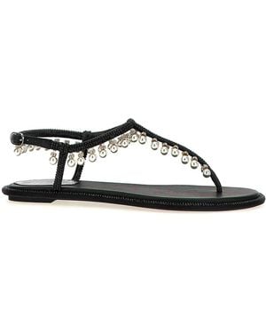 Rene Caovilla Diana Sandals - Black
