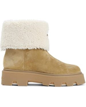 Moncler Aurea Mid Ankle Boots - Natural