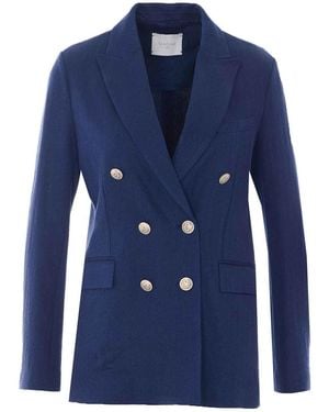 Circolo 1901 Double Breasted Button Jacket - Blue