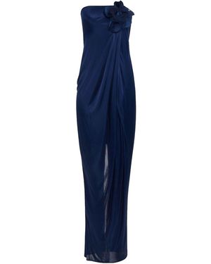 Elisabetta Franchi Long Evening Dress - Blue