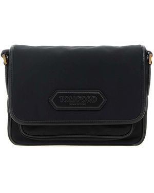 Tom Ford Leather Detail Shoulder Strap - Black