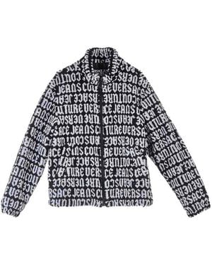 Versace Jeans Couture Gothic Logo Teddy Jacket - Black