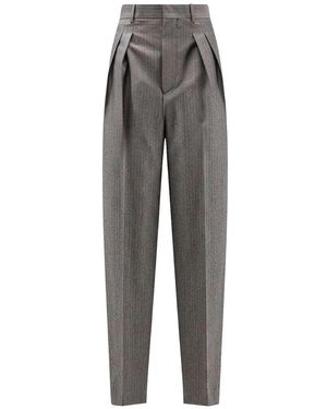 Bottega Veneta Mohair Striped Trousers - Grey