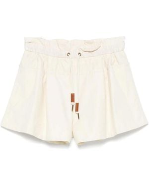 Moncler Drawstring-Waist Shorts - Natural