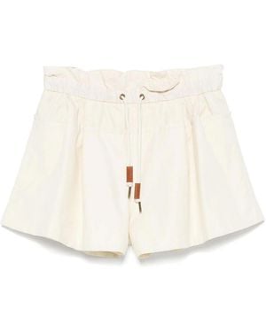 Moncler Drawstring-Waist Shorts - Natural