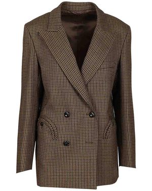Blazé Milano Everyday Double-Breasted Blazer - Brown