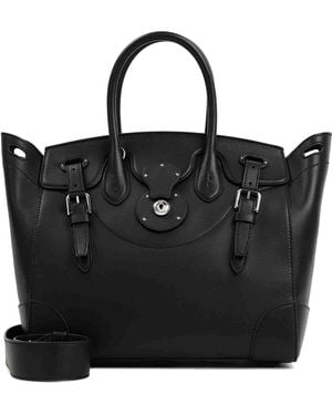 Ralph Lauren Leather Soft 33 Bag - Black