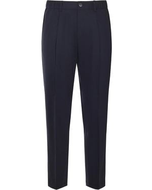 Herno Mid-Rise Tapered Trousers - Blue