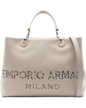 Emporio Armani Myea Medium Shopping Bag - Natural