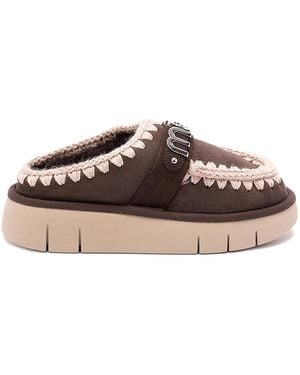 Mou 'Bounce Clog Metal Logo' - Brown