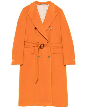 Tagliatore Wool Double-Bteasted Coat - Orange