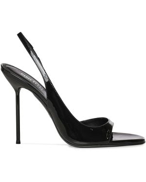 Paris Texas Lidia Patent Leather Slingback - Black