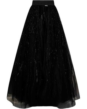 ROOM76 Long Tulle Skirt - Black