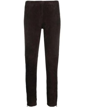 P.A.R.O.S.H. Leather Jersey Leggings - Black