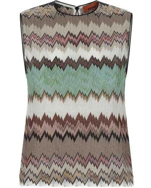 Missoni Zigzag Lamé Top - Grey