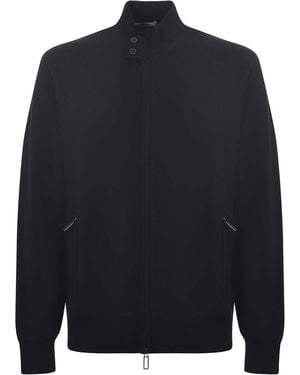 Paolo Pecora Wool And Cotton Blend Cardigan - Blue