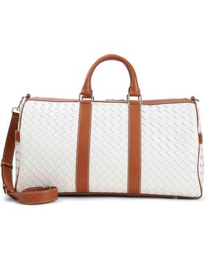 Bottega Veneta Medium Classic Intrecciato Duffle Bag - White