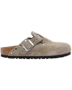 Birkenstock Boston Rivet Mules - White