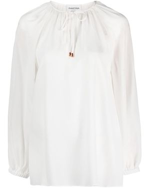 PHAEONIA Anita Long Sleeves Blouse - White