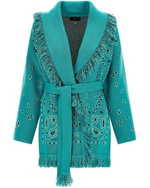 Alanui 'Bandana' Cardigan - Blue