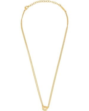 Ferragamo Hooks Pendant Necklace - White