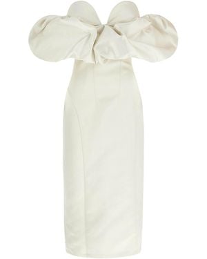 Elisabetta Franchi Off-The-Shoulder Dress - White