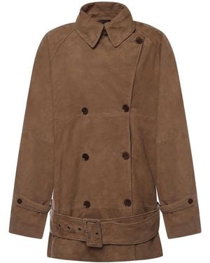 ROTATE BIRGER CHRISTENSEN Leather Jacket - Brown