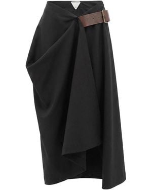 Bottega Veneta Falda Semilarga - Negro