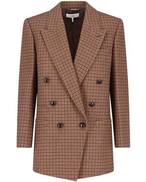 Chloé Tailored Double-Breasted Blazer - Brown