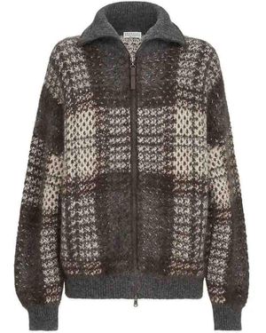 Brunello Cucinelli Tartan Jacket - Grey