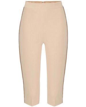 Elisabetta Franchi Cropped Trousers - Natural
