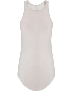 Rick Owens Basic Ribbed Tank Top - White