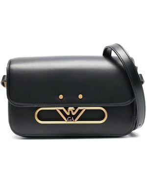 Emporio Armani Leather Crossbody Bag - Black