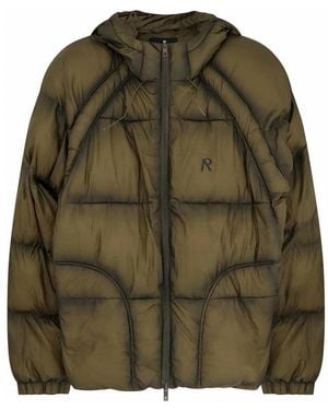 Represent Padded And Quilted Nylon Down Jacket - Green