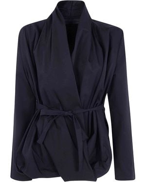 Maria Calderara Drapped Shirtcotton Twill Drapped Shirt - Blue