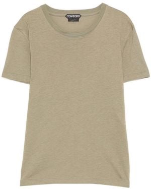 Tom Ford Cotton Jersey Crewneck T-Shirt - Natural