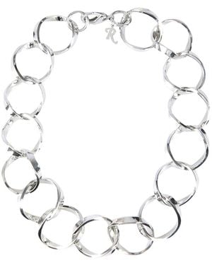 Raf Simons Linked Rings Necklace - White
