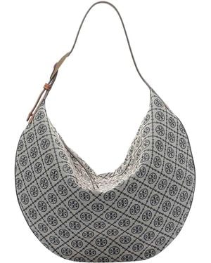 Tory Burch T Monogram Balloon Bag - Grey