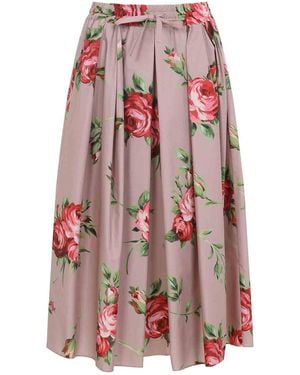 Dolce & Gabbana Cotton Midi Skirt - Pink